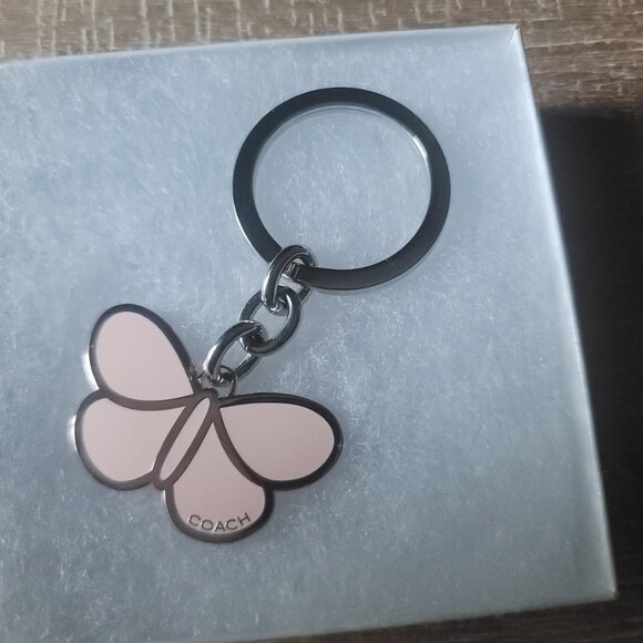 Coach Accessories - COACH Butterfly Keychain. Light pink. (Brand New) (Gift Box included)